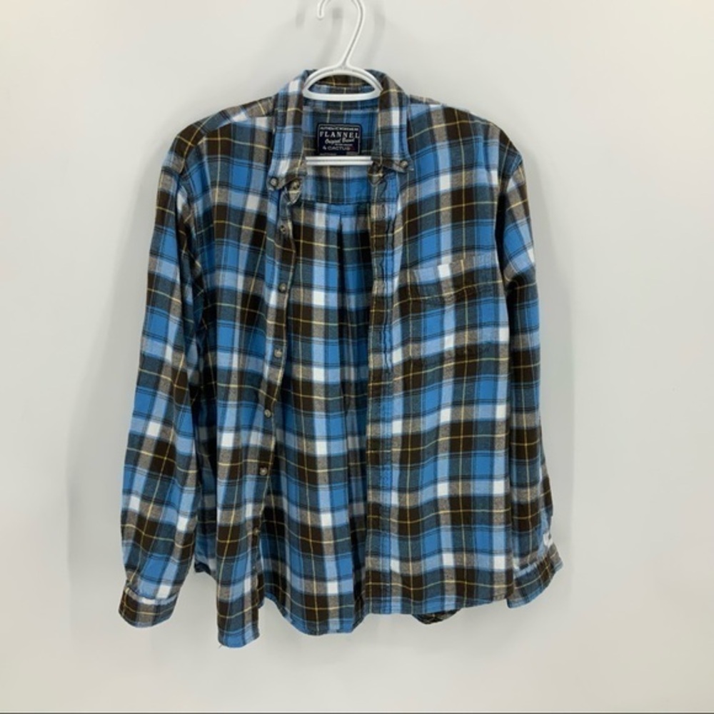 Authentic workwear flannel original brand by cactus cotton plaid flannel L